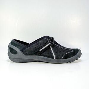 Clarks Privo Tequini Womens 11 Black Nubuck Leather Quick Strap Close Shoes